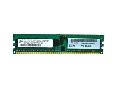 38L5920 - IBM 1GB DDR2-533MHz PC2-4200 ECC Registered CL4 240-Pin DIMM Single Rank Memory Module