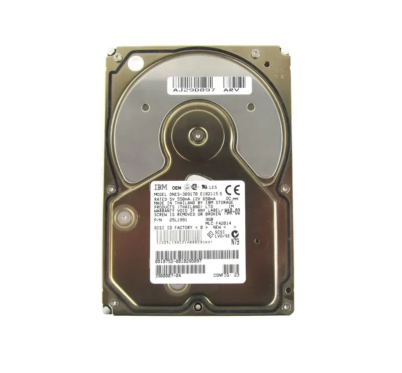 390-0007-04 - Sun 9.1GB 7200RPM SCSI 512KB 80-Pin Cache 3.5-Inch Hard Drive