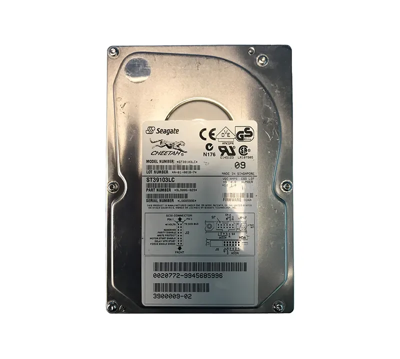 390-0009 - Sun 9.1GB 10000RPM Ultra2 Wide SCSI 80-Pin LVD Hot-Pluggable 4MB Cache 3.5-inch Internal Hard Drive