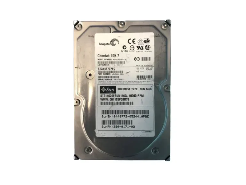 390-0171 - Sun 146GB 10000RPM Fibre Channel 2GB/s Hot-Pluggable 3.5-inch Hard Drive