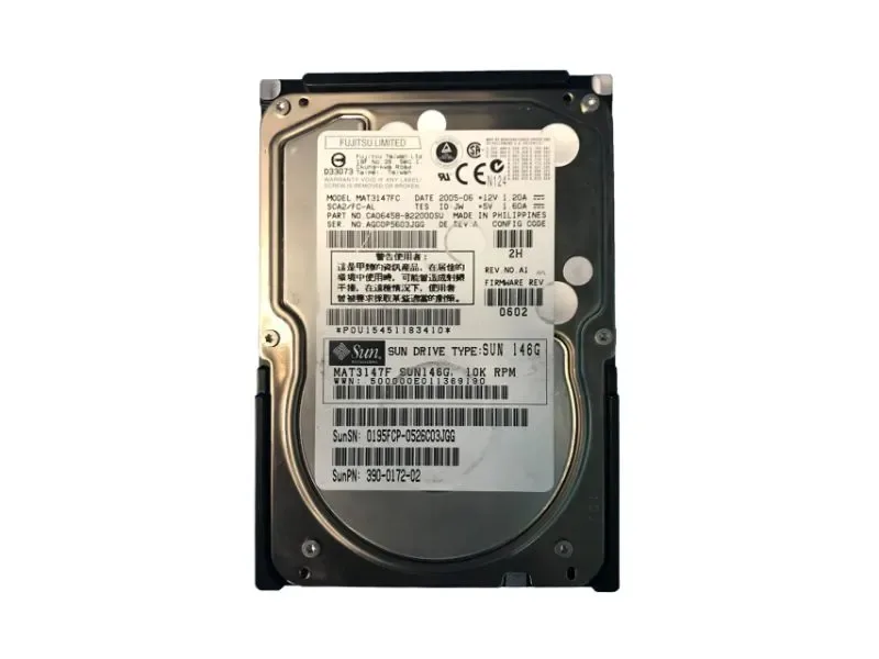 390-0172 - Sun 146GB 10000RPM Fibre Channel 2GB/s Hot-Pluggable 3.5-inch Hard Drive
