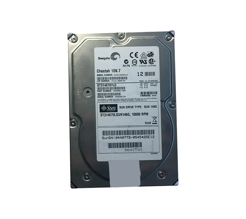 390-0177-03 - Sun 146GB 10000RPM Ultra-320 SCSI 80-Pin 3.5-inch Hard Drive