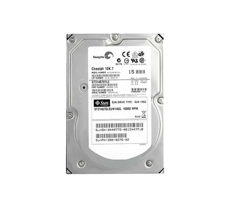 390-0276 - Sun 146GB 10000RPM Ultra-320 SCSI LVD Hot-Pluggable 80-Pin 3.5-inch Hard Drive