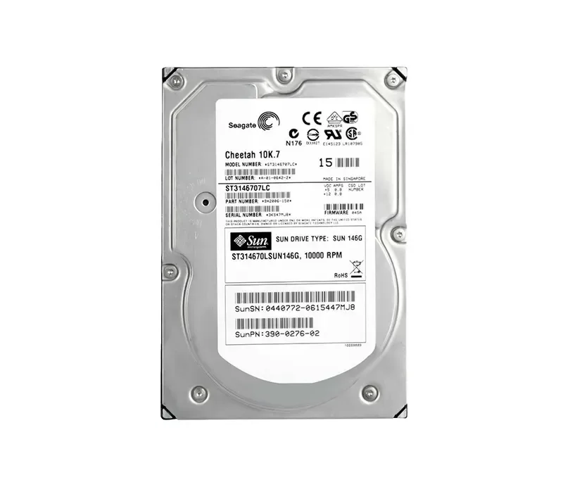 390-0276-01 - Sun 146GB 10000RPM Ultra-320 SCSI LVD Hot-Pluggable 80-Pin 3.5-inch Hard Drive
