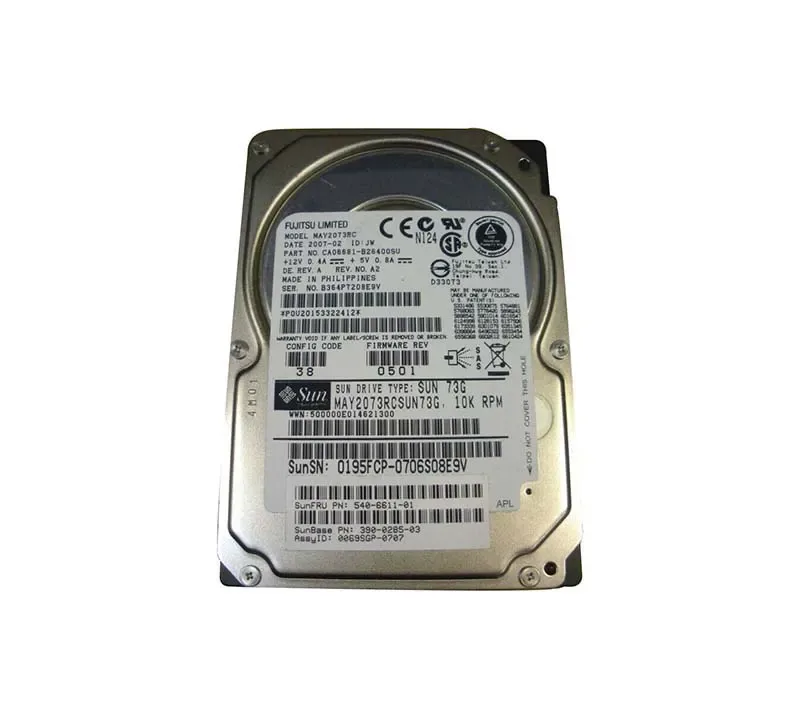 390-0285-02 Sun 73GB 10000RPM SAS 3GB/s 16MB Cache Hot-Pluggable 2.5-inch Hard Drive