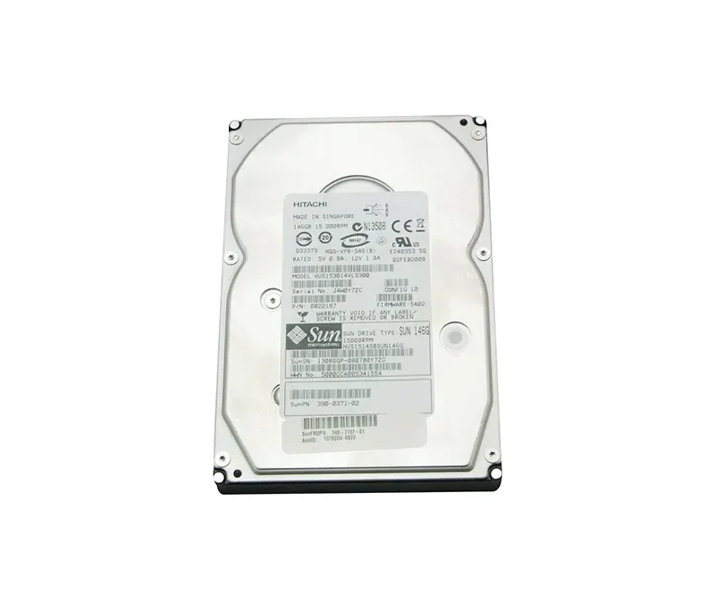 390-0371-02 - Sun 146GB 15000RPM SAS 3GB/s Hot-Pluggable 3.5-inch Hard Drive