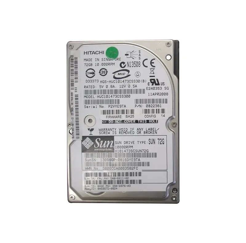 390-0376-02 - Sun 73GB 10000RPM SAS 3Gb/s 2.5-inch Hard Drive