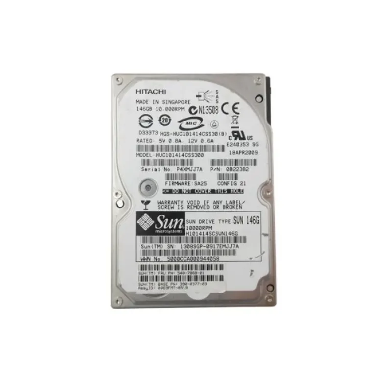 390-0377 - Sun 146GB 10000RPM SAS 3GB/s Hot-Pluggable 2.5-inch Hard Drive
