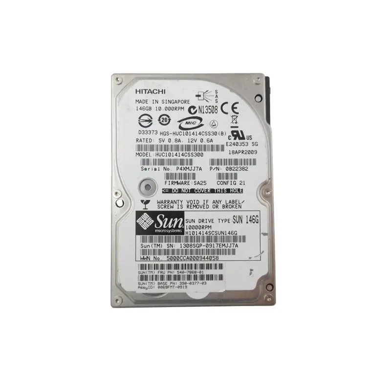 390-0377-03 - Sun 146GB 10000RPM SAS 3GB/s Hot-Pluggable 2.5-inch Hard Drive