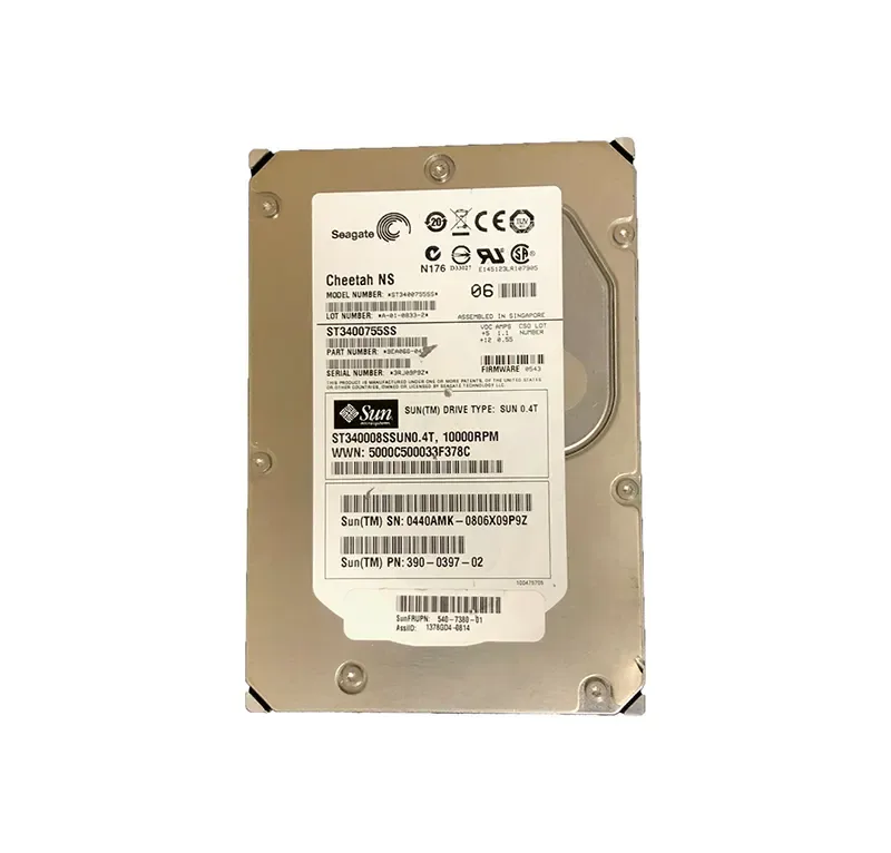 390-0397 - Sun 400GB 10000RPM SAS 3Gb/s 3.5-inch Hard Drive