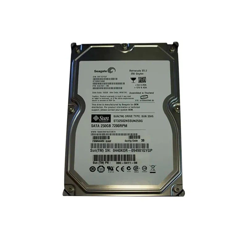 390-0411 - Sun 250GB 7200RPM SATA 3.0Gbps 32MB Cache 3.5-inch Hard Drive
