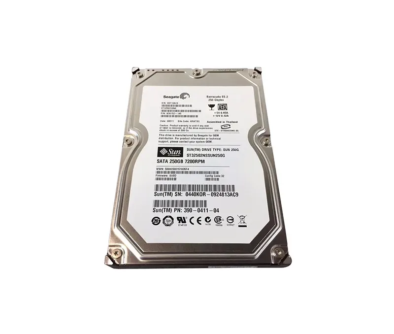 390-0411-04 - Sun 250GB 7200RPM SATA 3Gb/s 3.5-inch Hard Drive