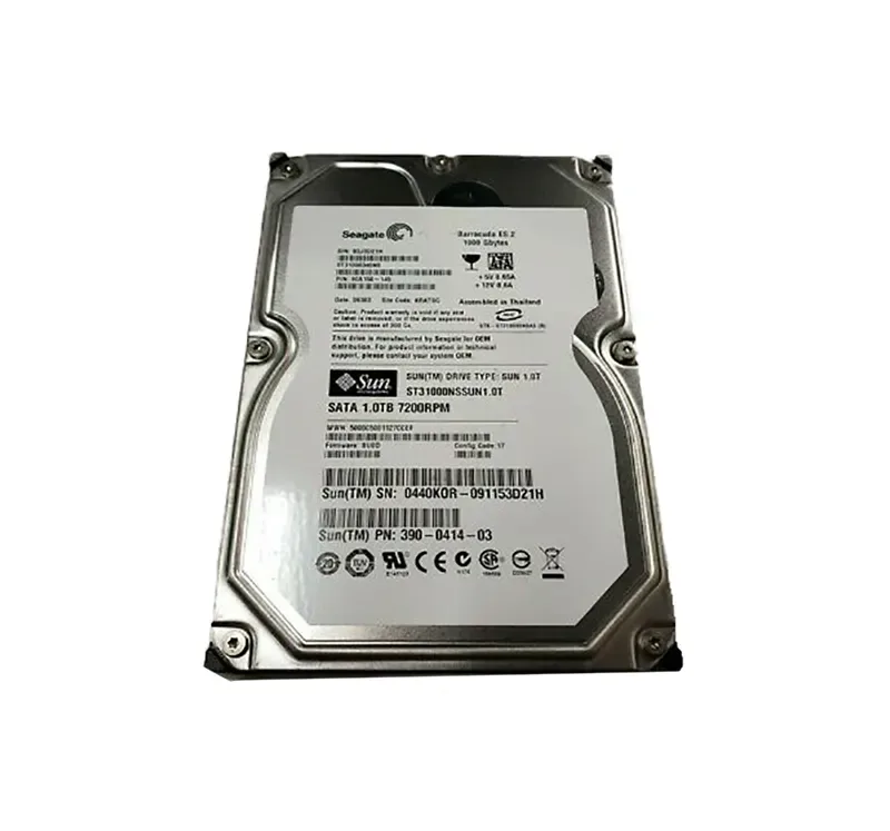 390-0414-03 - Sun 1TB 7200RPM SATA 3GB/s 32MB Cache 3.5-inch Hard Drive