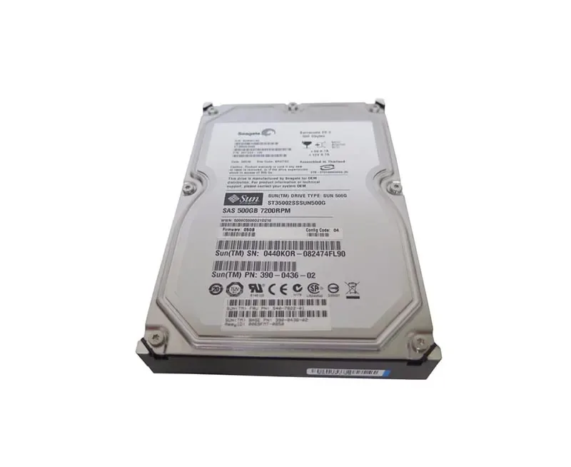 390-0436 - Sun 500GB 7200RPM SAS 3GB/s 3.5-inch Hard Drive