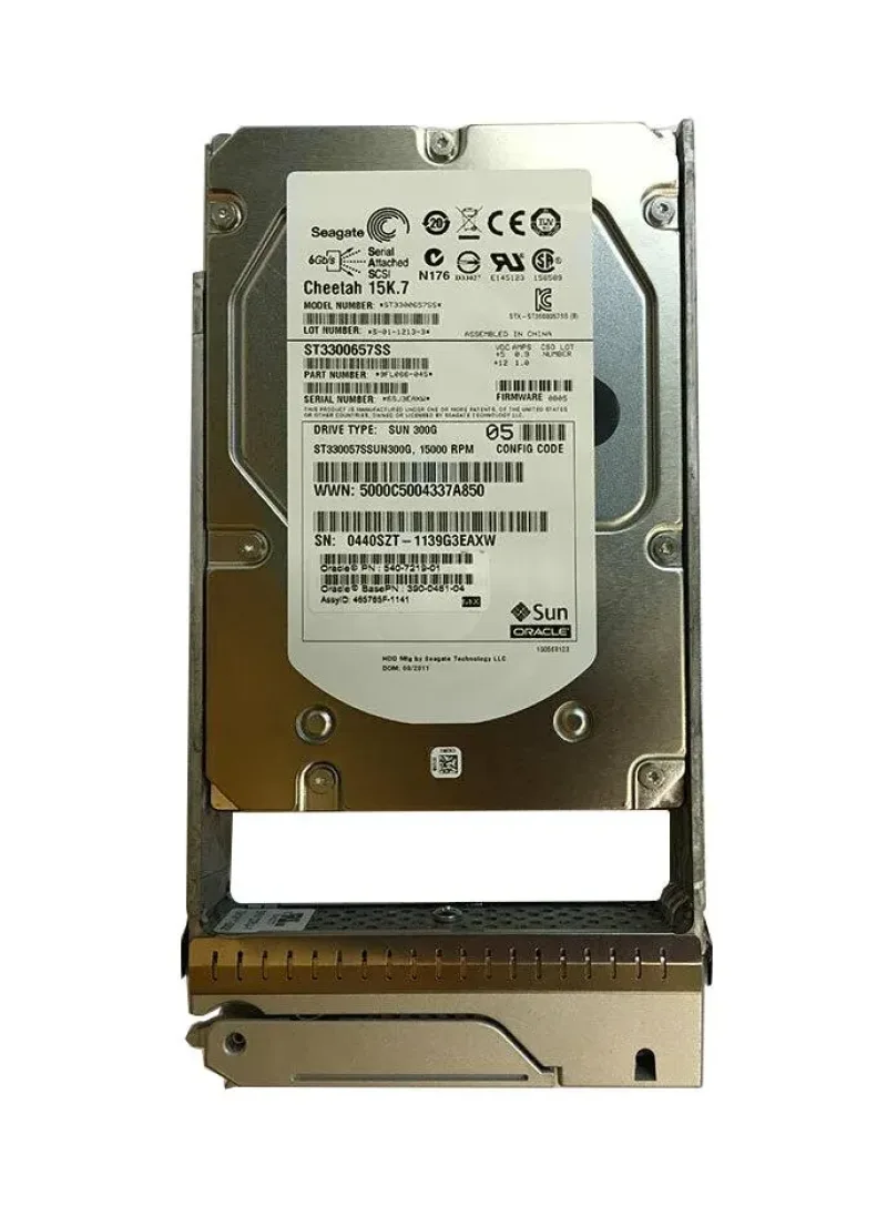 390-0461-04 Sun 300GB 15000RPM SAS 3GB/s 16MB Cache Hot-Pluggable 3.5-inch Hard Drive