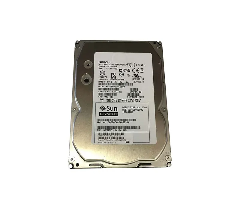 390-0483 - Sun 600GB 15000RPM SAS 6GB/s Hot-Pluggable 16MB Cache 3.5-inch Hard Drive