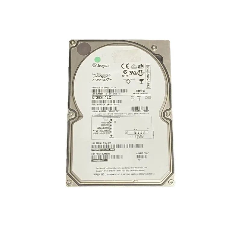 390-0037 - Sun 9.2GB Hard Drive 1 Pack Ultra160 SCSI 10000RPM 4MB Cache Hot Swappable