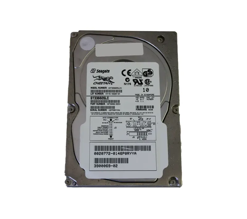 3900069-02 - Sun 36.4GB 10000RPM Ultra-160 SCSI LVD Hot-Pluggable 80-Pin 3.5-inch Hard Drive for Sun Fire and Blade Server