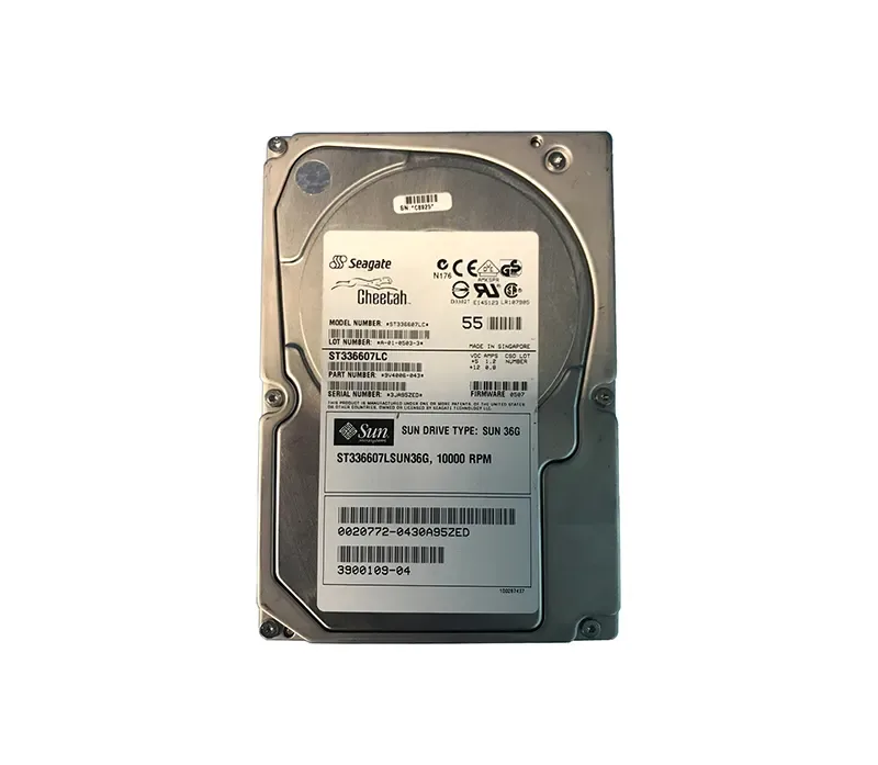 3900109-02 - Sun 36.4GB 10000RPM Ultra-320 SCSI LVD Hot-Pluggable 80-Pin 3.5-inch Hard Drive