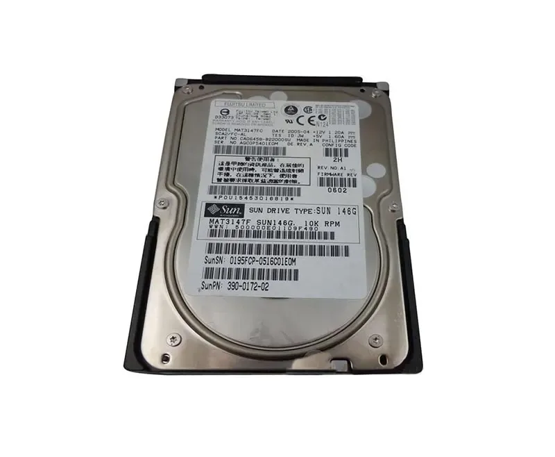 390-0172 - Sun 146GB 10000RPM Fibre Channel 2Gb/s Hot-Pluggable 3.5-inch Hard Drive