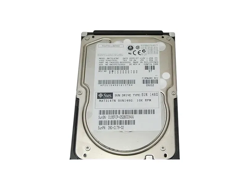 3900178-01 - Sun 146GB 10000RPM Ultra-320 SCSI LVD Hot-Pluggable 80-Pin 3.5-inch Hard Drive