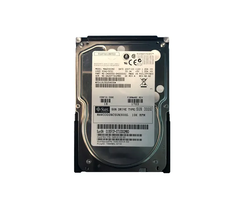 3900254-01 - Sun 300GB 10000RPM Ultra-320 SCSI LVD Hot-Pluggable 80-Pin 3.5-inch Hard Drive