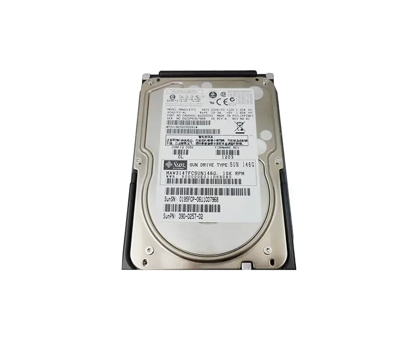 3900257-02 - Sun 146GB 10000RPM Fibre Channel 2GB/s Hot-Pluggable 3.5-inch Hard Drive