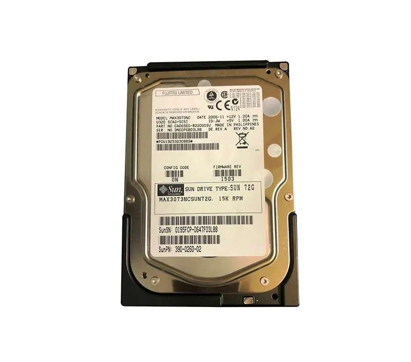 3900260-02 - Sun 73GB 15000RPM Ultra-320 SCSI LVD Hot-Pluggable 80-Pin 3.5-inch Hard Drive