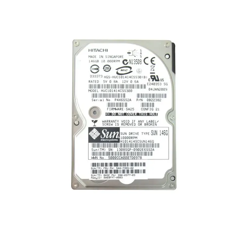 3900377-02 - Sun 146GB 10000RPM SAS 3Gb/s 2.5-inch Hard Drive