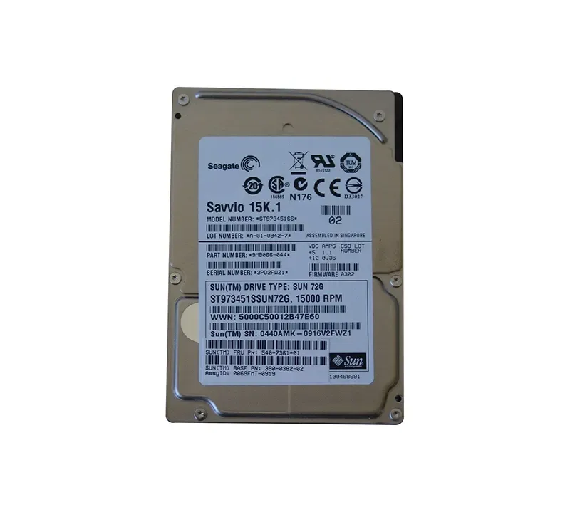 3900382-03 - Sun 73GB 15000RPM SAS 3GB/s 16MB Cache 2.5-inch Hard Drive