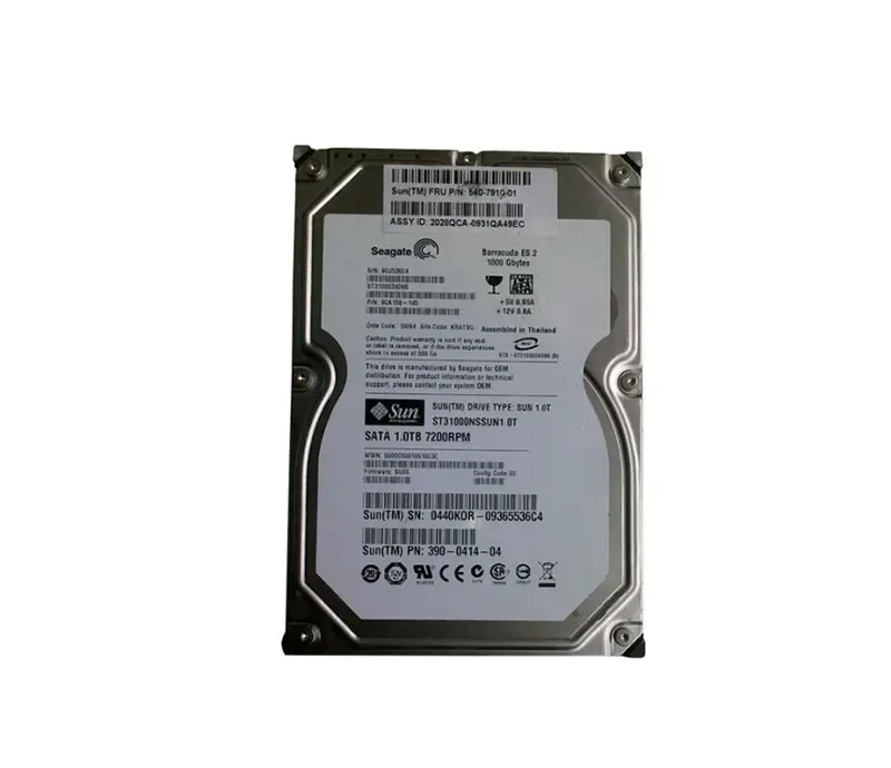 3900414-02 - Sun 1TB 7200RPM SATA 3GB/s 32MB Cache 3.5-inch Hard Drive