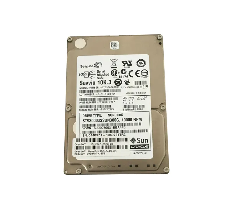 3900449-01 - Sun 300GB 10000RPM SAS 6GB/s Hot-Pluggable 16MB Cache 2.5-inch Hard Drive
