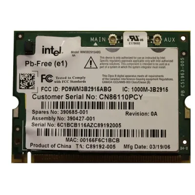 390427-001 - HP Mini PCI 54G 802.11a/b/g High Speed Wireless LAN (WLAN) Network Interface Card for NC6220/NC6230 Notebooks