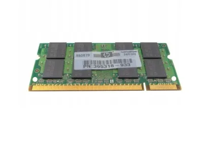 395318-933 - HP 1GB DDR2-667MHz PC2-5300 non-ECC Unbuffered CL5 200-Pin SoDimm 1.8V Memory Module