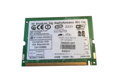 396695-001 - HP Mini PCI 54G 802.11b/g High Speed Wireless LAN (WLAN) Network Interface Card for DV4000 Series Notebook