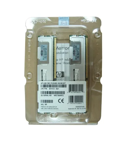 397413-B21N - HP 4GB Kit (2 X 2GB) DDR2-667MHz PC2-5300 Fully Buffered CL5 240-Pin DIMM 1.8V Dual Rank Memory