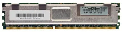 398707-551 - HP 2GB DDR2-667MHz PC2-5300 Fully Buffered CL5 240-Pin DIMM 1.8V Dual Rank Memory Module