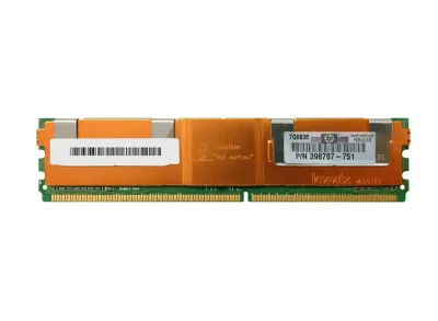 398707-751N - HP 2GB DDR2-667MHz PC2-5300 Fully Buffered CL5 240-Pin DIMM 1.8V Dual Rank Memory Module