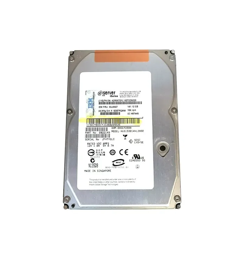 39J3697 - IBM 141.12GB 15000RPM Ultra-320 SCSI Hot Swap Hard Drive (FC 4328)