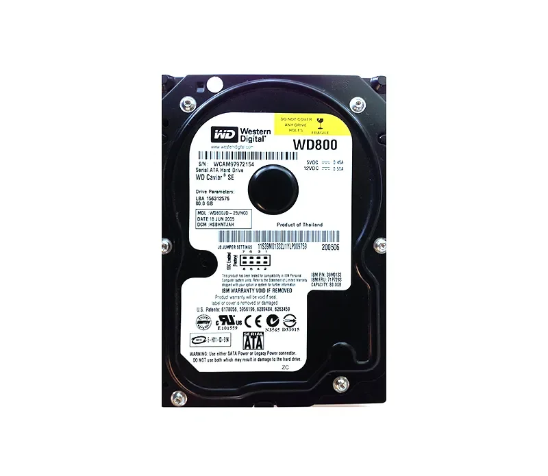 39M0133 - IBM 80GB 7200RPM SATA 3Gb/s 3.5-inch Hard Drive