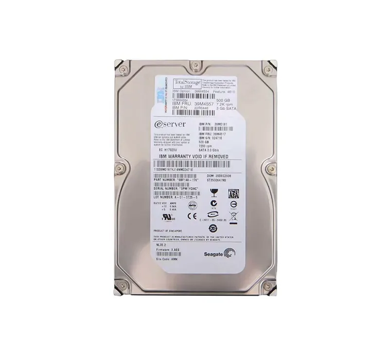 39M4557 - IBM 500GB 7200RPM SATA 3GB/s DISK Drive Module 3.5-inch Hard Drive with Tray