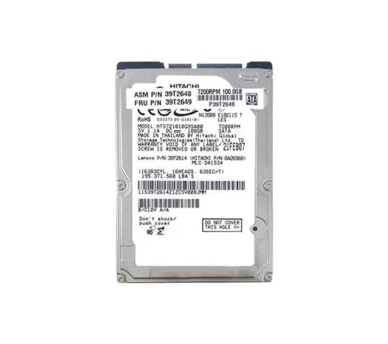 39T2648 - IBM Travelstar 7K100 100GB 7200RPM SATA 1.5GB/s 8MB Cache 2.5-inch Hard Disk Drive for ThinkPad