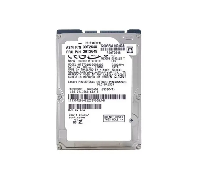 39T2649 - IBM Travelstar 7K100 100GB 7200RPM SATA 1.5GB/s 8MB Cache 2.5-inch Hard Disk Drive for ThinkPad