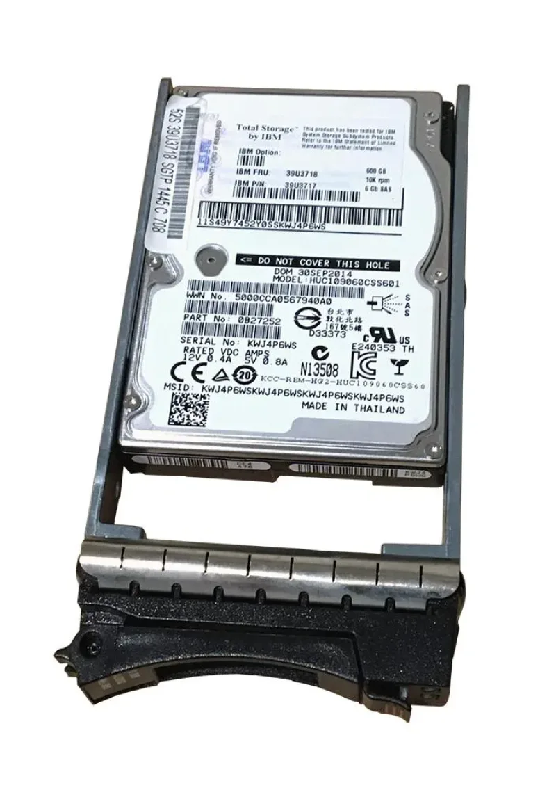 39U3717 - IBM 600GB 10000RPM SAS 6Gb/s 2.5-inch Hard Drive