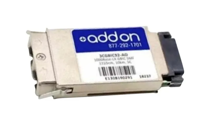 3CGBIC92AO - Addonics 1Gbps 1000Base-LX GBIC Single-mode Fiber 1310nm 10km Sc Transceiver Module