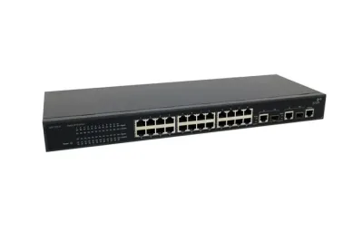 3CR17333-91-UK - 3Com 4210 26-Port Managed Ethernet Switch 24 x 10/100Base-TX LAN, 2 x 10/100/1000Base-T LAN 2 x SFP (mini-GBIC) Managed Ethernet Switch