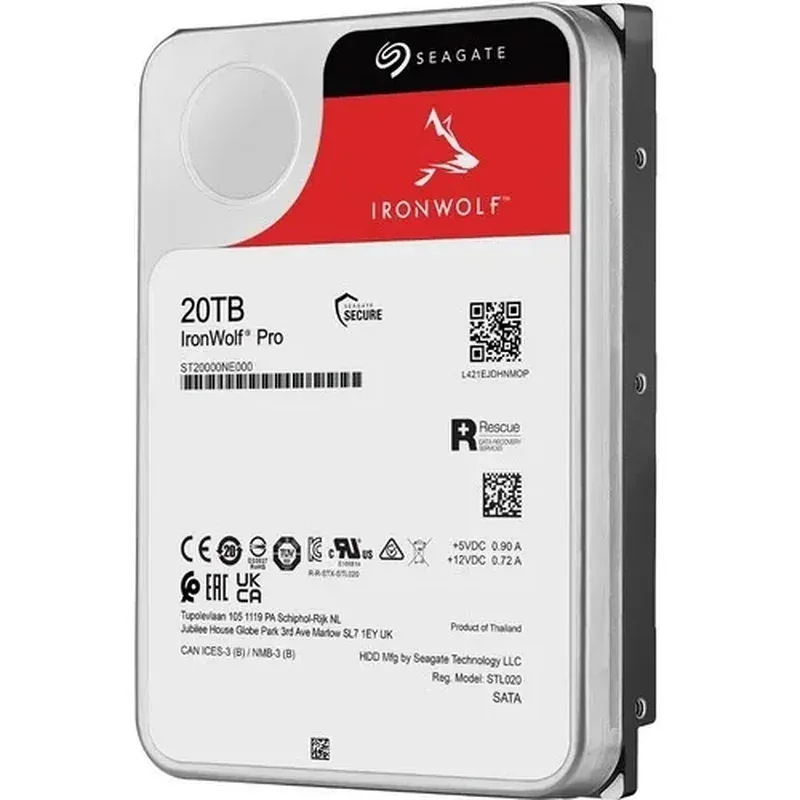 Seagate 3G5101-500 IronWolf Pro 20TB 7200RPM SATA 6Gb/s 256MB Cache 3.5-Inch NAS Hard Drive. In Stock