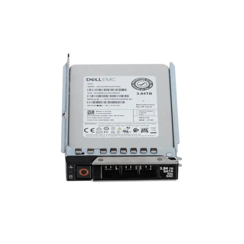 Dell 3GDK0 Dell 03GDK0 / 3GDK0 3.84TB Triple-Level Cell SATA 6Gb/s Read Intensive 2.5-Inch Solid State Drive