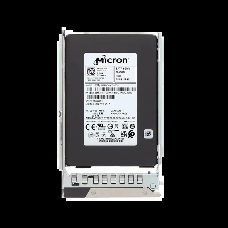 Dell 3YWPM Dell 03YWPM / 3YWPM 3.84TB Triple-Level Cell SATA 6Gb/s Read Intensive Hot-Pluggable 2.5-Inch Solid State Drive with Tray For PowerEdge R750xa