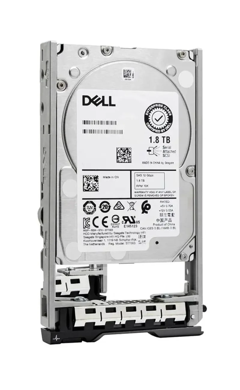 400-AJQR - Dell 1.8TB 10000RPM SAS 12Gb/s Hot-Pluggable 2.5-inch Hard Drive with Tray for 13G PowerEdge Server